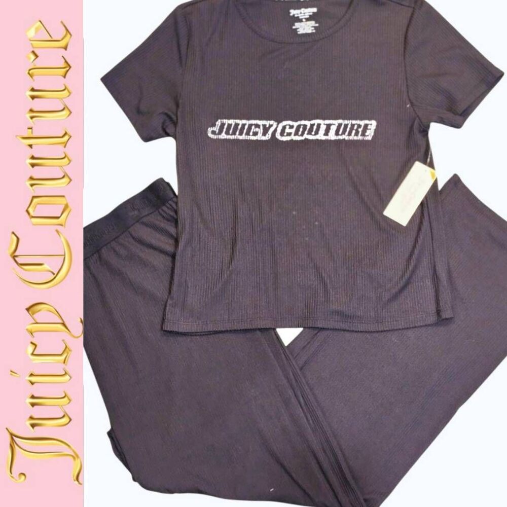 Juicy Couture‎ Rhinestone Logo S/S Pant PJ Set